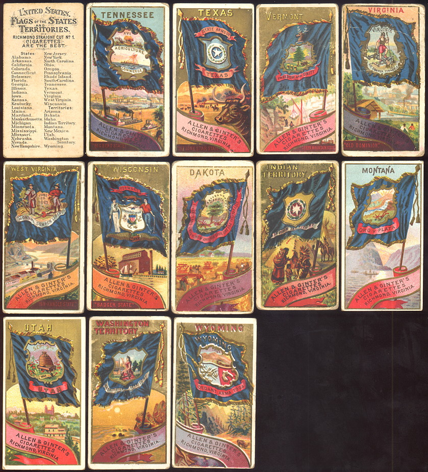 buying old baseball cards and N11 Flags of the States and Territories