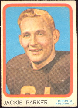 1963 cfl topps football card jackie parker