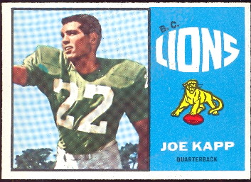 1964 topps cfl football card joe kapp