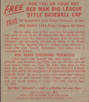 1952-1955 Red man Tobacco Cards