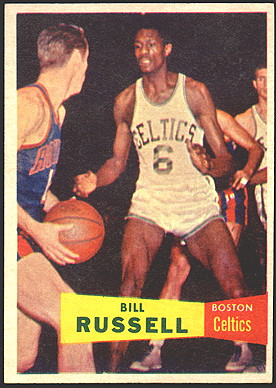 bill russell rookie card 1957 topps 
basketball card