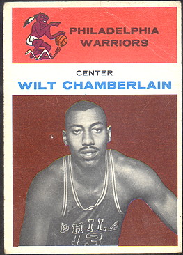 wilt chamberlain 1961 fleer 
basketball card