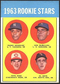 1963 Topps Baseball Cards Pete Rose Rookie