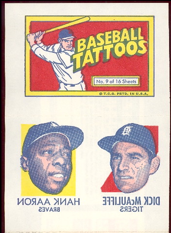 DAVE'S VINTAGE BASEBALL CARDS PRESENTS 1971 Topps Tattoo issue.