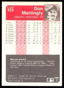 1985 Fleer Baseball Cards