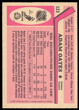  1985 O-Pee-Chee Regular (Hockey) card#184 Hakan Loob