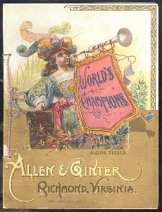 ALLEN & GINTER WORLDS CHAMPIONS (N28) WITH 10 BASEBALL CARDS Issued in 1887