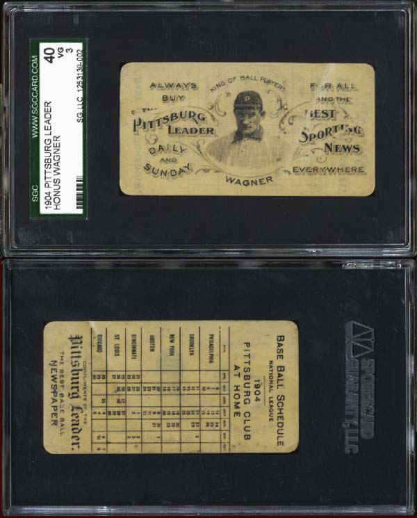 1904 Pitts Leader Honus Wagner card