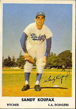 Bell Brands baseball card Sandy Koufax