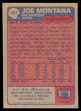 1985 topps football cards