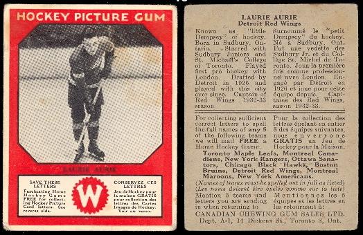 1933-1934 Canadian Gum (V252) hockey card