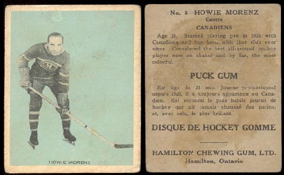 1933-1934 Hamilton Gum (V288) hockey card