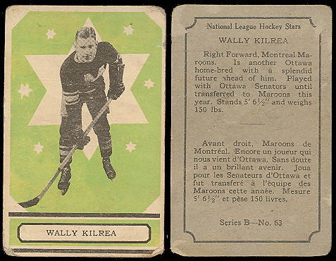 1933-1934 O-Pee-Chee hockey card