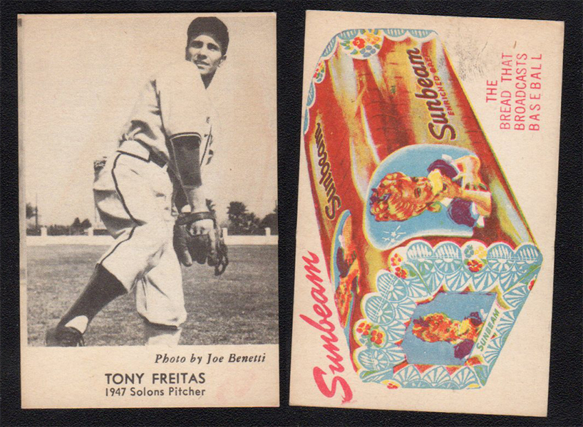1947 Sunbeam Bread Pacific Coast League Sacramento Salons baseball cards, Buy Baseball Cards