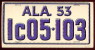 1953 
Topps License Plates