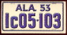 1953 
Topps License Plates